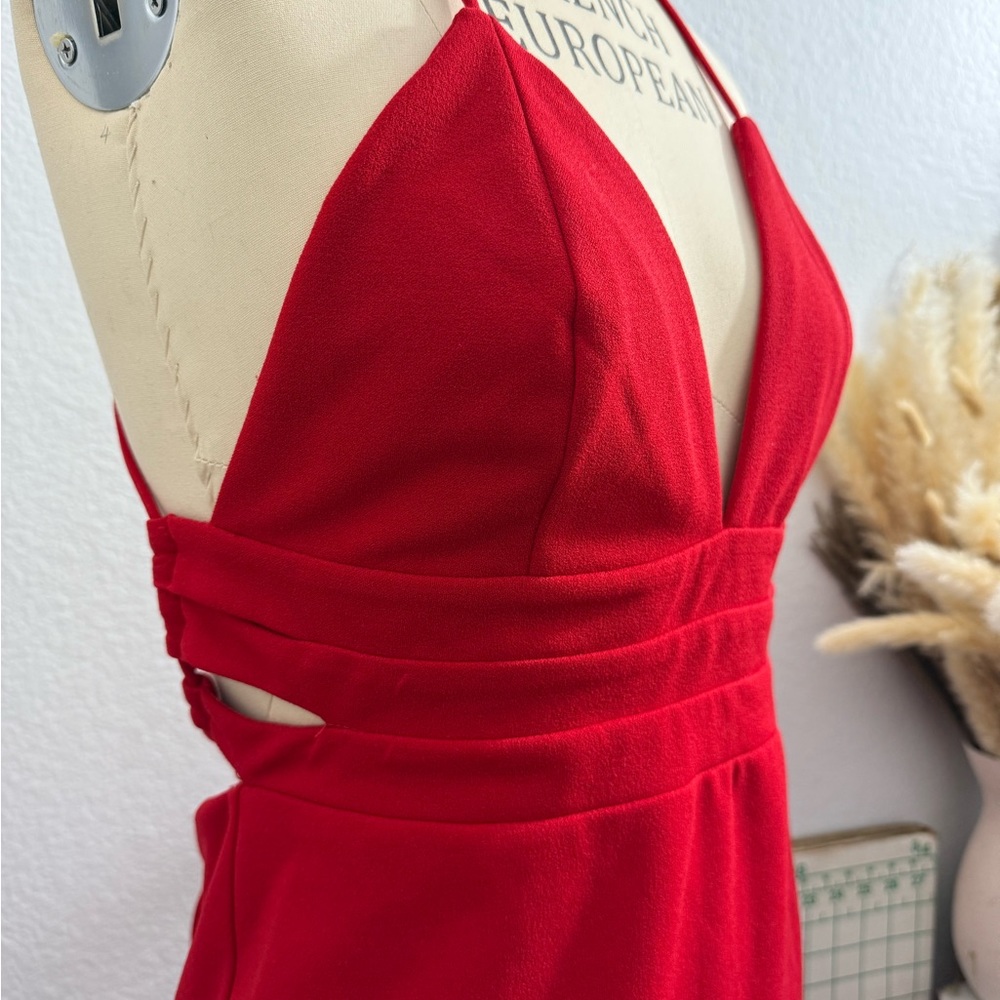 Lulu's Red Ribbed Bodycon Mini Dress - Picture 5 of 12